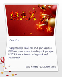 Image of Business Christmas Holidays eCard with Stars and Balls